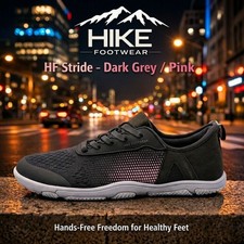 Hike Footwear Stride Womens 11/11.5 Mens 9/9.5 EU42 Dark Grey Sneakers Shoes picture
