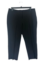 Le Suit Career Pants Women's Size 16P Petite Black Straight Leg NWT picture