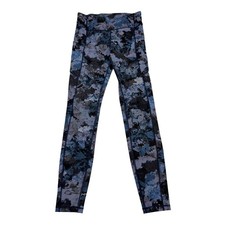 Lululemon Fast and Free High Rise Leggings Blue Floral Camo Size 4 picture