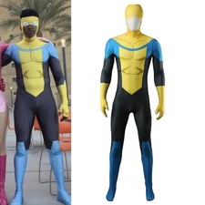 Invincible Cos Jumpsuit Mark Grayson Cosplay Bodysuit Adult Kids Halloween picture