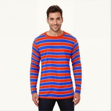 Arnie The Strongest Man In The World Shirt Costume Red and Blue Striped Shirt picture