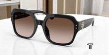 TORY BURCH TY7143U 170913 Square Black Dk Brown Grad 56 mm Women's Sunglasses picture
