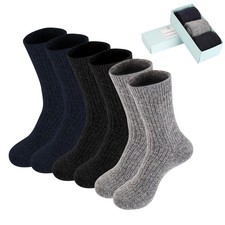 3Pairs New Men Wool Cashmere Comfortable Thick Soft Warm Socks picture