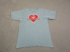 Vintage Love is Chocolate Shirt Adult Medium Blue Made in USA Tee Mens picture