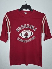 Vintage 70s 80s Artex Nebraska Cornhuskers Stripe Raglan Tee Size Large 19x27 picture
