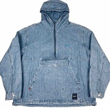Levi’s Premium European Collection Mens M Textured Denim Anorak Jacket NWOT picture