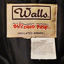 Walls Blizzard-Pruf Insulated Quilted Lined Work Jacket Black Zip Men’s 46 picture