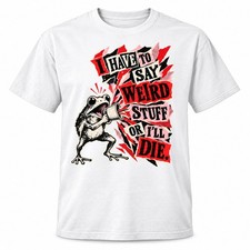 Frog With Megaphone Weird Stuff Punk Collage Graphic Unisex T-Shirt Gift picture