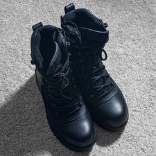 Rothco Tactical Boots Size 5 Black Side Zip Military Work picture