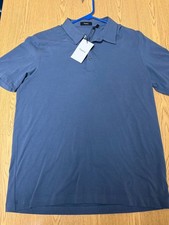 NWT Theory Bron B Polo Shirt Mens Large L Slate Blue Cardasis K0494580 picture
