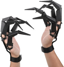 Articulated Skeleton Finger Gloves Realistic Halloween Horror Costume Prop picture