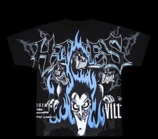 Civil Regime Disney Villains Hades Unisex Black Graphic Crew T-Shirt picture