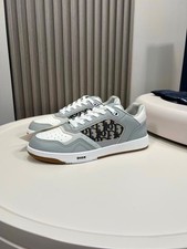 Dior B27 Low Top Sneakers Gray White Oblique Canvas Men's Shoes picture