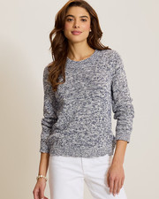 Tommy Bahama Women's Surf Shore Crewneck Sweater Jersey Knit picture