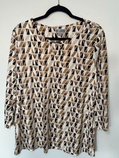 Calvin Klein Geometric Patterned Top Size 3X picture