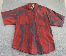 SUCESOS Shirt Dress Hand Painted Art-to-Wear Resort Wear Oversized One Size Boho picture