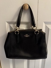 Coach Black Leather Crossbody Bag Vintage picture