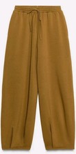 Zara Women Pleated Trousers, Color Oil, Medium picture