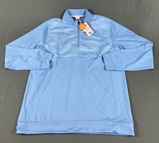 Puma Golf Pullover 1/4 Zip Volition America Camo Cover Print Medium Blue NWT $80 picture