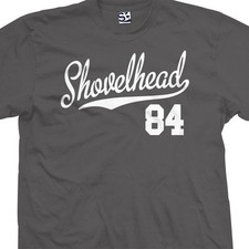 Shovelhead 84 Script T-Shirt | 1984 FLH Chopper Bobber Biker Motorcycle Jersey picture