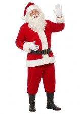 Men's Santa Claus Plush Suit Costume picture