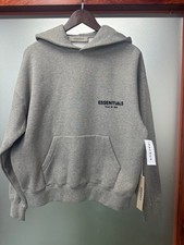 FREE SHIPPING, Essentials Men's Dark Oatmeal Fleece Hoodie, Size M picture