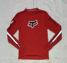 Fox Racing Shirt Mens Medium Red Long Sleeve Tech Motocross Graphic Moto Jersey picture