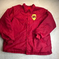 Vintage 70s Swingster ITPA Illinois Tractor Pulling Coach Jacket Red XL Nylon picture