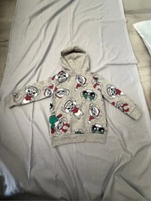 Stitch Kids Gray Character Print Hooded One Piece New without Tags, Size 4T picture