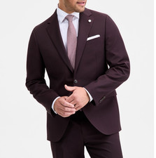Ted Baker Modern-Fit Bordeaux Wool-Blend Suit Separate Jacket MSRP $450 picture