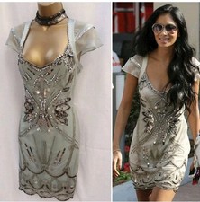 RARE KAREN MILLEN DIAMANTE DRESS ASO NICOLE SCHERZINGER CELEBRITY CACHE DESIGNER picture