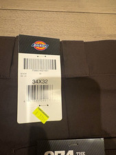Dickies 874 Original Fit Work Pants Brown 34x32 Twill Cotton/Poly picture