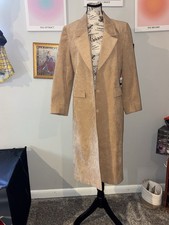 Authentic Vintage Ultra Suede Camel Trench Coat Duster 1970s Size 10 Count Romi picture
