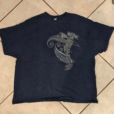 Gildan Men's Navy and Black T-shirt picture