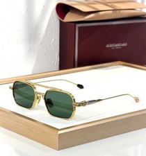 JACQUES MARIE MAGE DEAVER Gold Rectangle Sunglasses Green Lens 54-19-146 picture