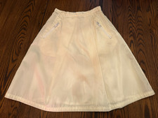 Vintage Prada Milano Ivory A-Line Pleated Skirt SZ S picture