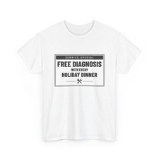 Funny Mechanic T-Shirt ThreadWill Free Diagnosis With Every Holiday Dinner Gift picture