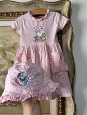 Vintage Disney Store Aristocrats Gingham Pink Dress Marie Duchess Cat 3T picture