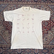 Vintage 90’s Wine Stains T Shirt Size Large Vtg White  picture
