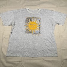 Vintage Florida Sun Graphic T-Shirt Gray Heather Celestial Souvenir Tee XXL picture