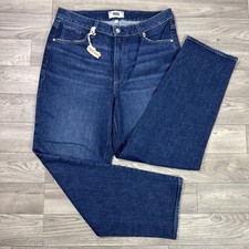 NWT PAIGE Sarah Straight Ankle Denim Jeans High Rise Glorious Dark Wash sz 31 picture