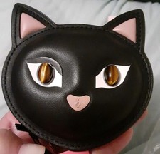 NWT Kate Spade CATS the Musical Black Leather Cat Coin Purse SUPER RARE  picture