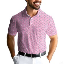 Two in Pink One in Stink 3D Printed Polo Shirt - Men Funny Golf Shirt Gift picture
