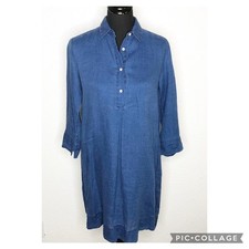 Artigiano Asoni blue linen shirt dress size 34 or US Small picture