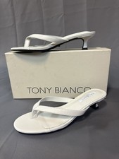 New TONY BIANCO Pluto Low Heel Slip-on Mule Sandals - Dove Nappa - US 6 picture
