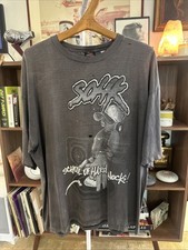 1990’s Vintage School of Hard Knocks - 3XL Thrashed Faded Black Tee Shirt picture
