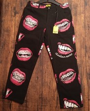 Chinatown Market NWT Brace Face Men's Pants Size 34 Black picture