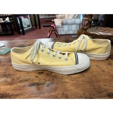 Vintage Pro-Keds Pale Yellow Canvas Sneakers Size 10 picture