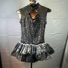 Weissman Women’s Black Sequin Dancewear Leotard Costume Outfit tutu medium picture