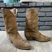 Acme Vintage Suede Western Cowboy Boots Mens 10.5 D picture